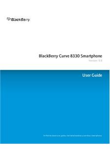 Blackberry Curve 8330 manual. Smartphone Instructions.
